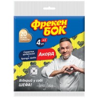 Салфетки Фрекен БОК Аккорд влаговпитывающие, 4+1 шт